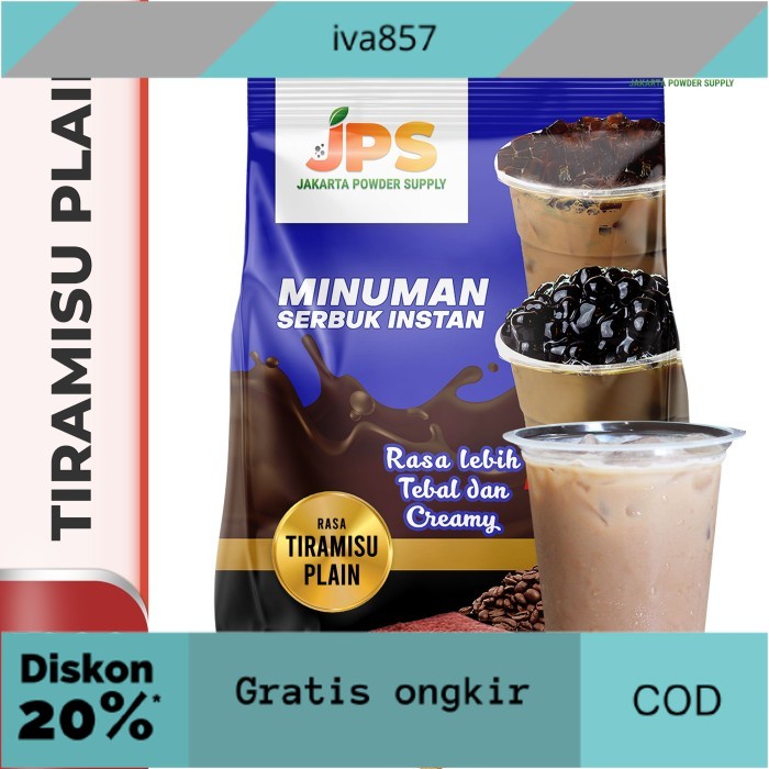 

PROMO Bubuk Minuman Tiramisu Plain Powder JPS Tanpa Gula GRATIS ONGKIR