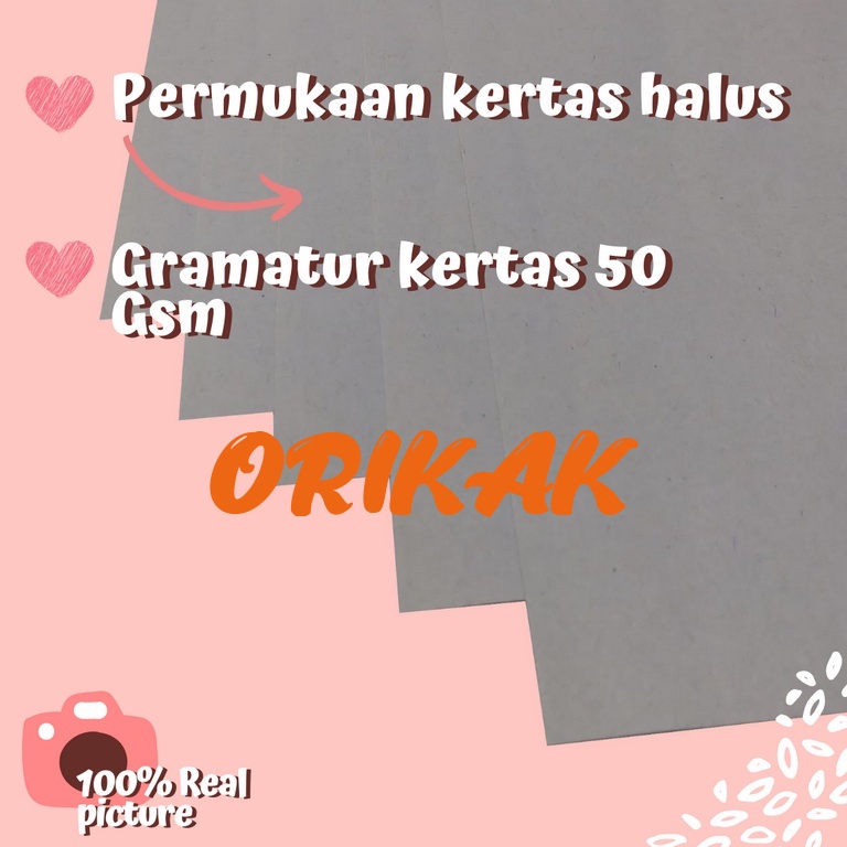 

Ori tanpa KW Kertas Buram Koran 50 gsm F4 A5