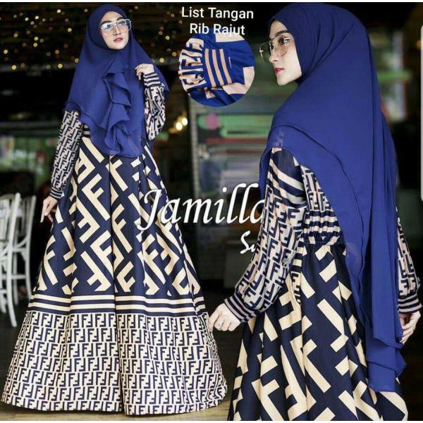 JAMILAH V2 SYARI- Baju Muslim Murah Terbaru 2018 Grosir Pakaian Dress Wanita Busana Pesta Modern