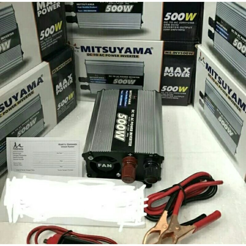 Cod Power Inverter Mitsuyama MS500 DC to AC Bayar Ditempat