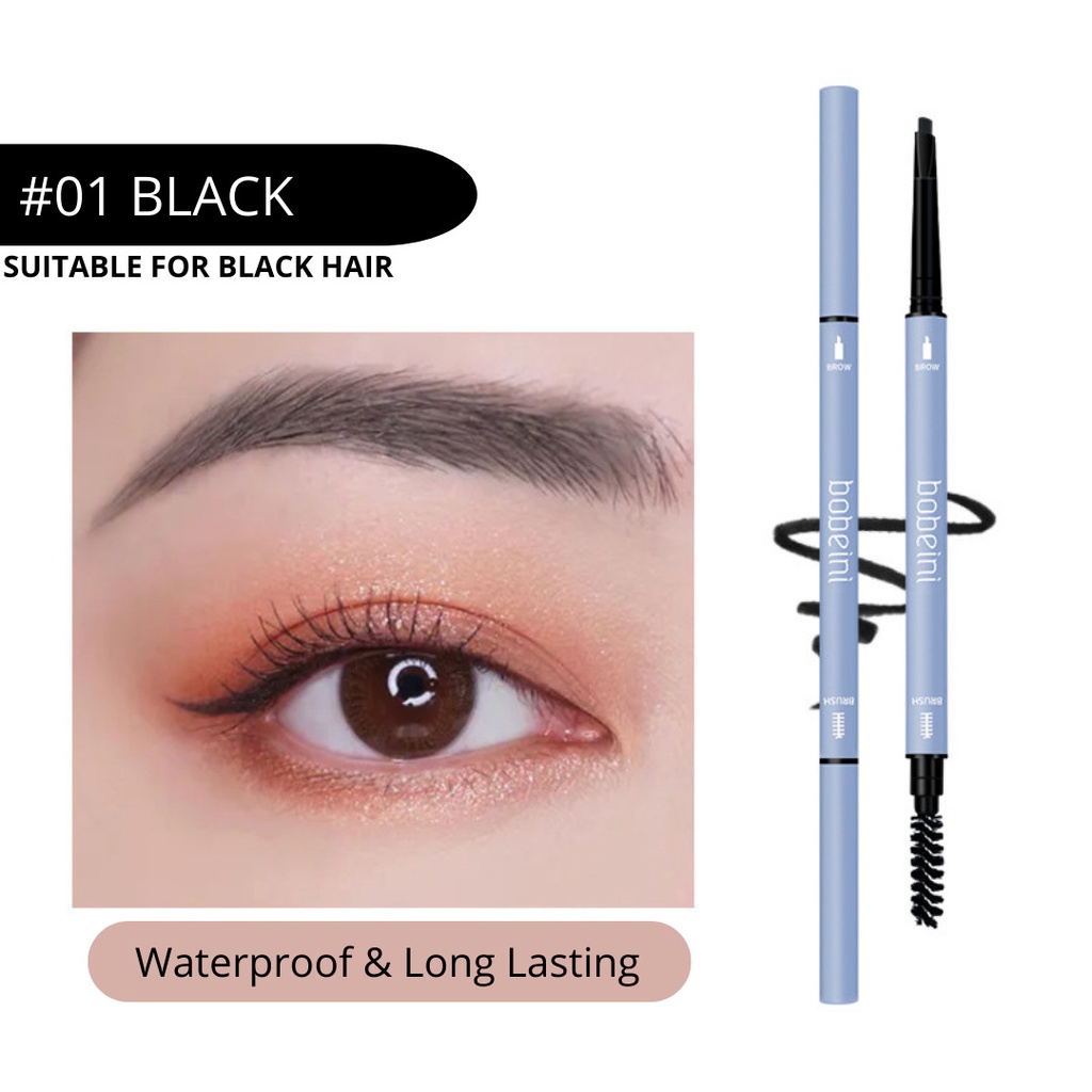 Eyebrow Bobeini pensil alis Double Head Eyebrow Long Lasting 6 Colors Tahan Lama Original