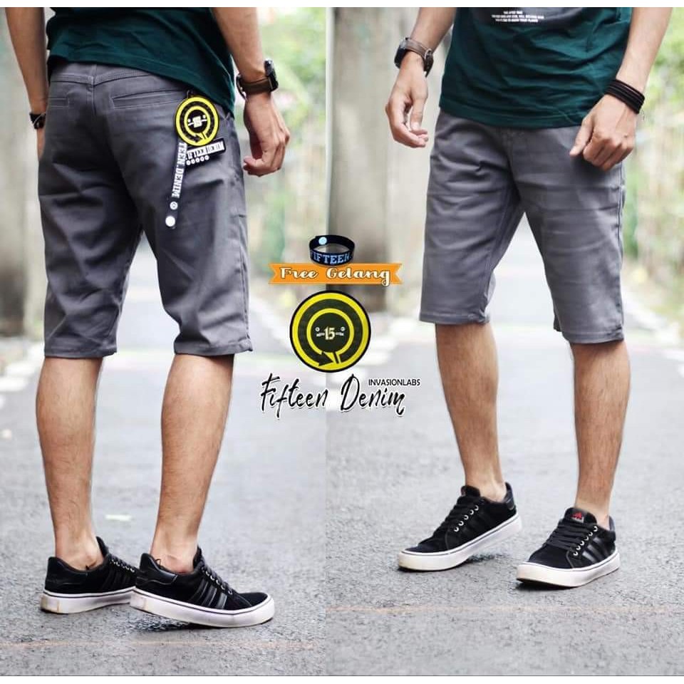 Terlaris !! Celana Chino Pendek Pria/Cowo/Cowok Murah Dan Grosir / Celana Pendek Chino Pria Original FIFTEEN DENIM