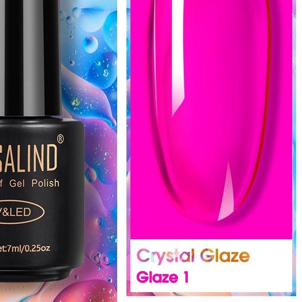 ➴ ROSALIND CRYSTAL GLAZE JELLY 7ml KUTEK GEL NEON JELLY SOAK OFF GEL POLISH ➸