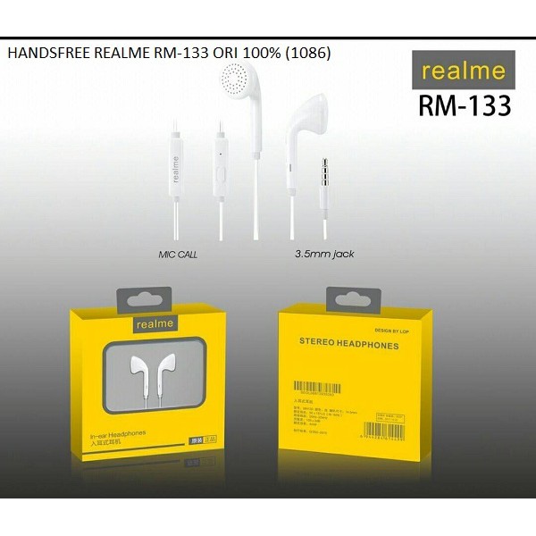 HANDSFREE REALME RM-133 ORIGINAL OEM