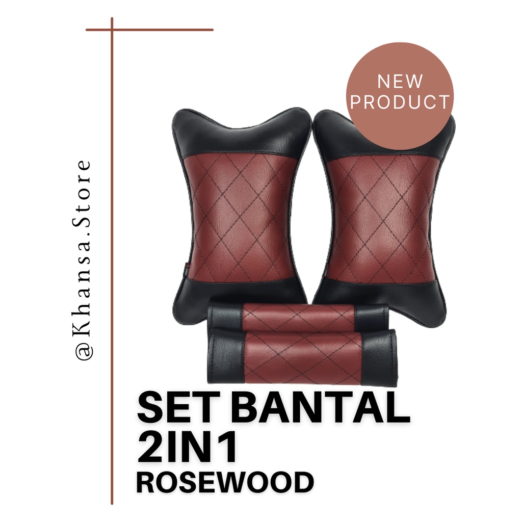 Set Bantal Mobil 2 in 1 Bantal Mobil/Headrest dan Cover Seatbelt