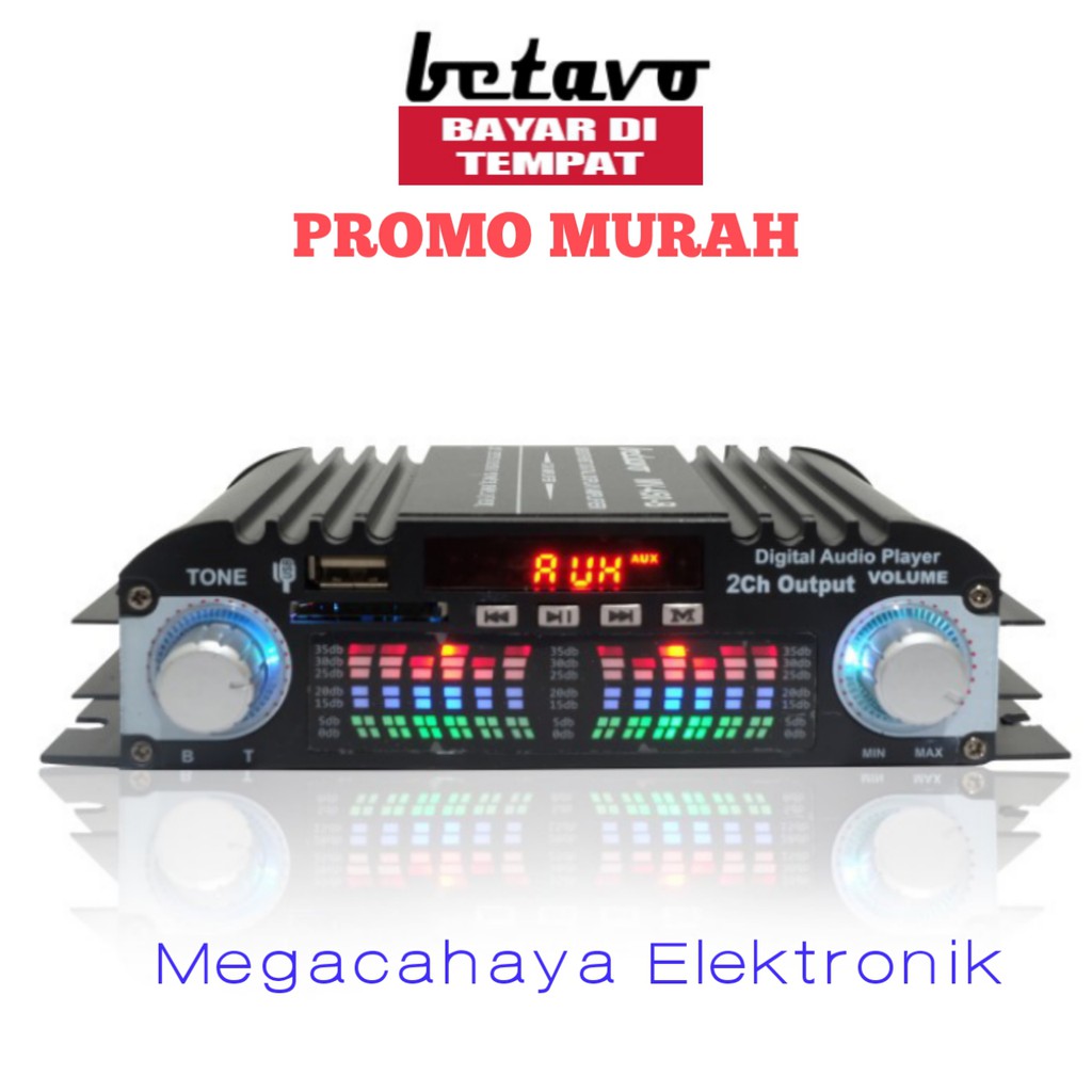 AMPLIFIER MOBIL POWER AMPLI MINI BETAVO MV 450 PRO AUDIO SOUND SYSTEM MOBIL  BLUETOOTH SD CARD