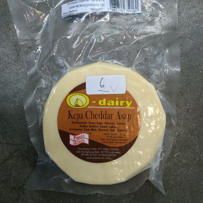 

O'DAIRY SMOKED CHEDDAR 160GR KEJU CHEDDAR