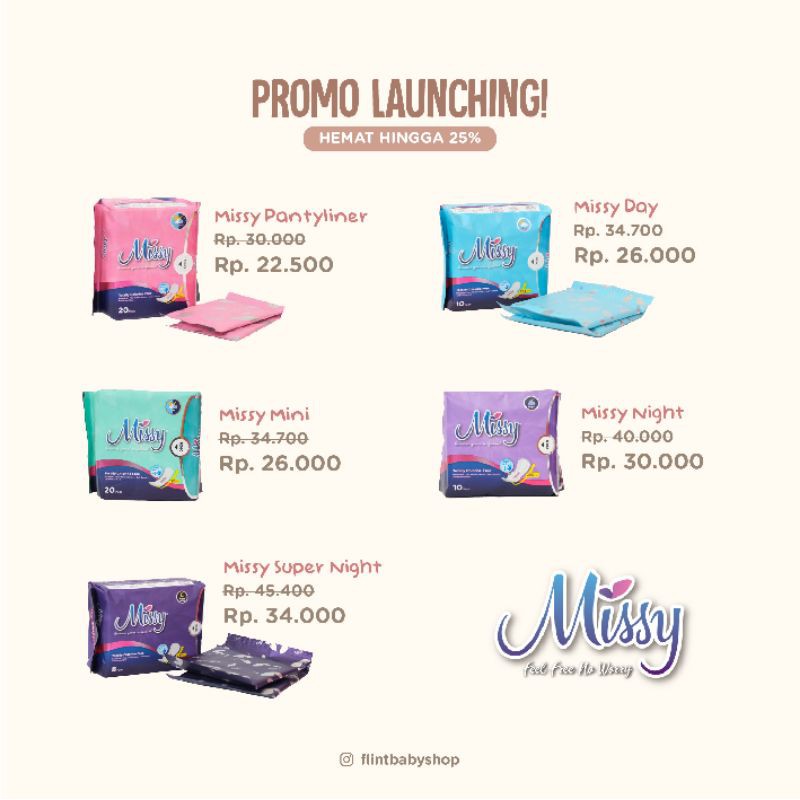 missy misy pembalut tampon with wing wanita super night day mini pantiliner night ion fir infrared 3D premium non woven panty herbal