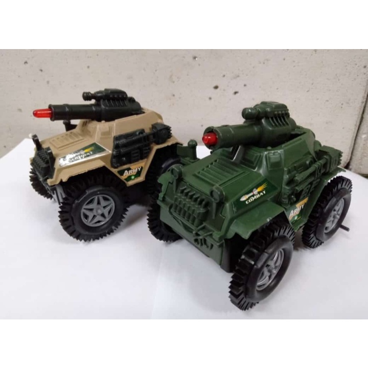 136 - Mainan Mobil Tank Army Hijau dan Coklat SW136