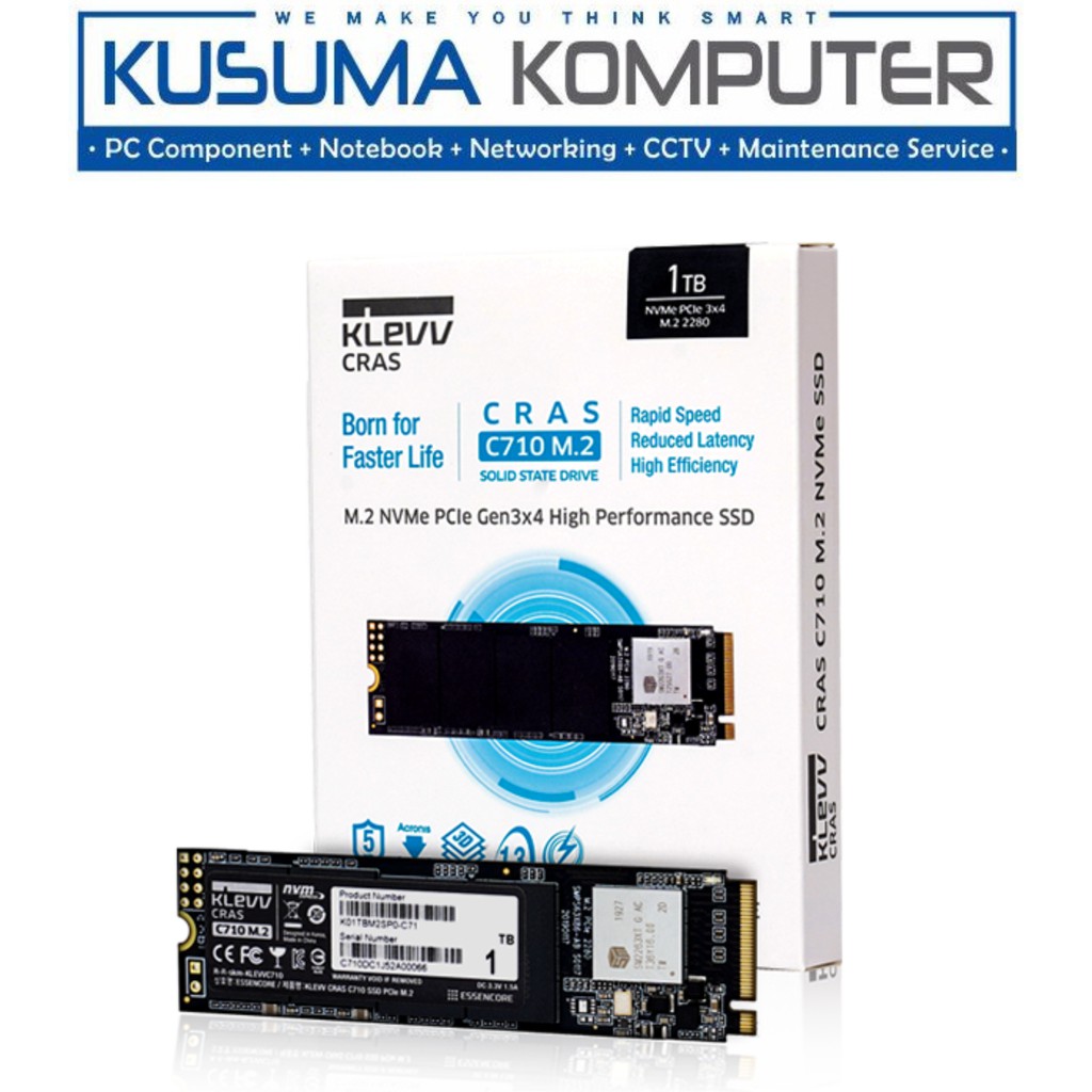 KLEVV CRAS C710 1TB SSD M.2 2280 NVMe PCle Gen3 x4