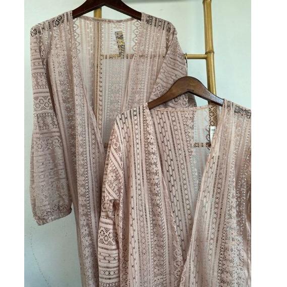 OUTER BROKAT PANJANG/OUTER BROKAT PREMIUM/CARDIGAN LENGAN BALON/LONGCARDI WANITA [ZWaE. 342664]