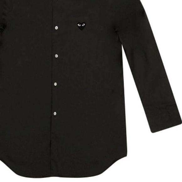 ✥ Kemeja CDG PLAY Putih dan Hitam Cowok SHIRT FOR MEN (READYSTOCK) ✮