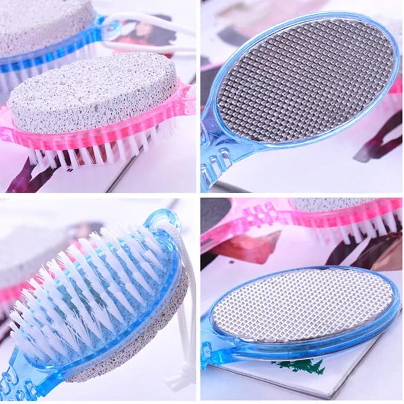 Sikat Alat Gosok Kaki Kapalan Penghalus Kulit Kaki Pedicure Paddle Brush 4 In 1