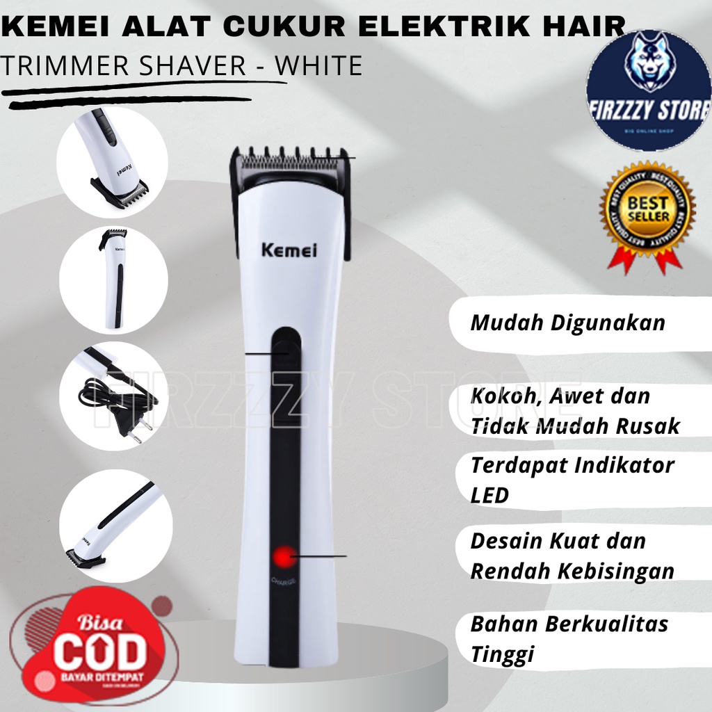 Alat Cukur Elektrik Hair Pencukur Rambut Dapat Dicas Rechargeable - Putih