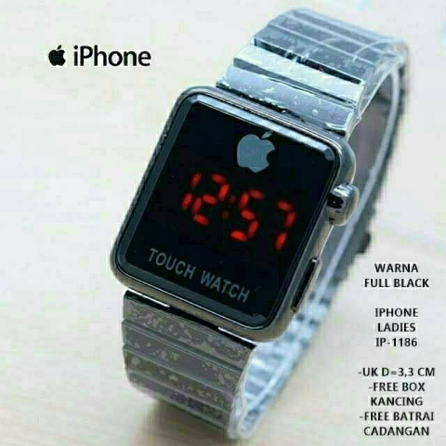 JAM TANGAN WANITA IPHONE LADIES LED TERLARIS