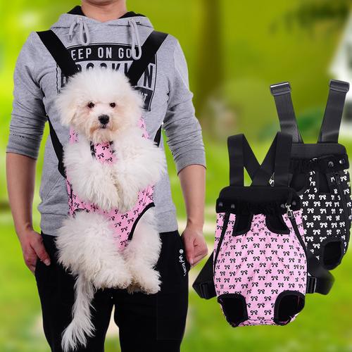 Tas Backpack Katun Holder Anjing Peliharaan Model Dada Depan Hias