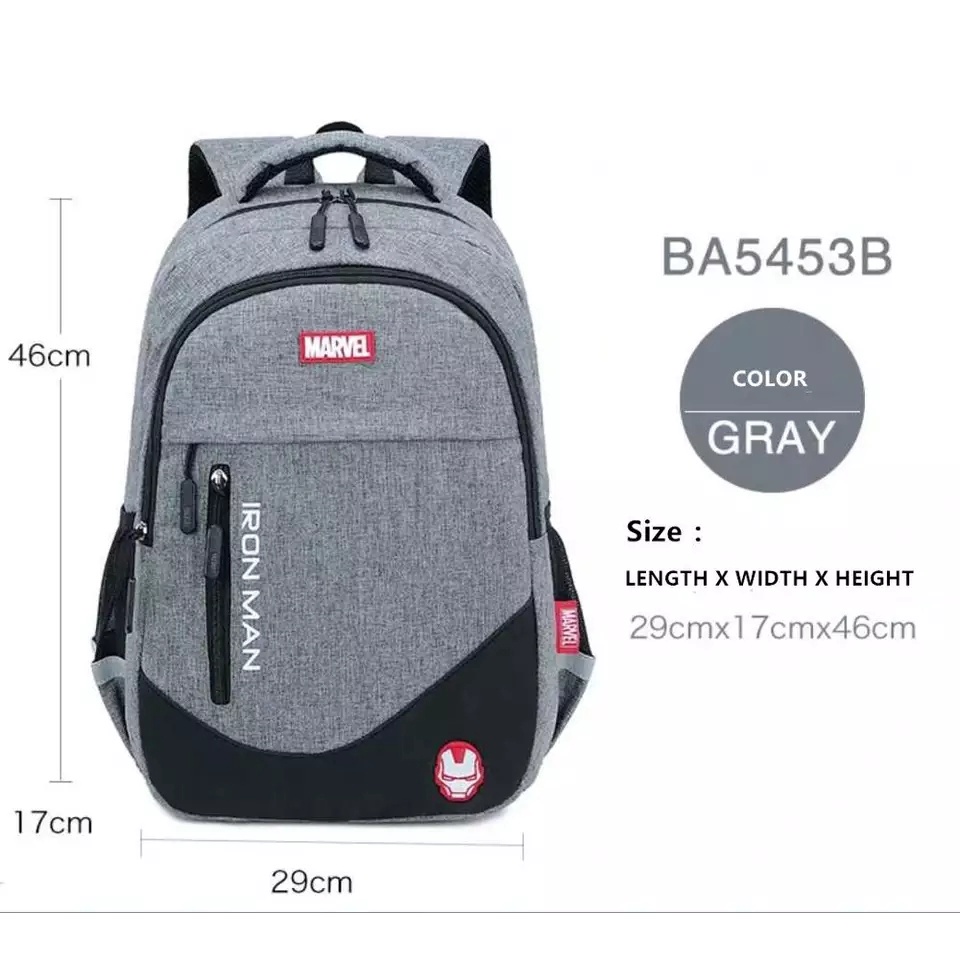 ARISTA MARVEL Tas Ransel sekolah Backpack Disney Marvel Tas Sekolah untuk Anak Laki-laki sd smp sma kuliah