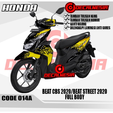 Decal stiker Beat Streeat 2020 variasi modif road Race