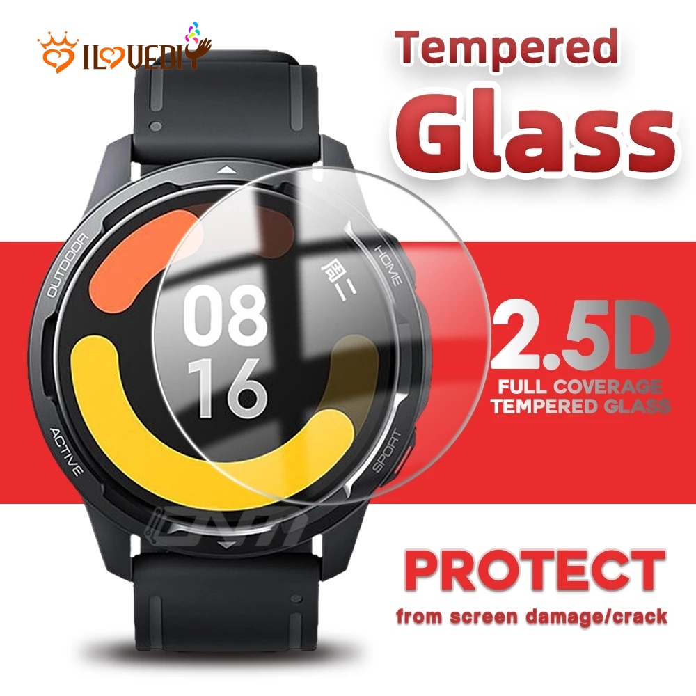 Pelindung Layar Tempered Glass HD Transparan Anti Gores Untuk Xiaomi Mi Watch S1 Active