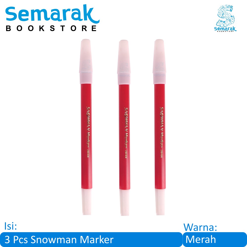 

Spidol Warna Kecil Snowman PW-1A - Merah [3 Pcs]