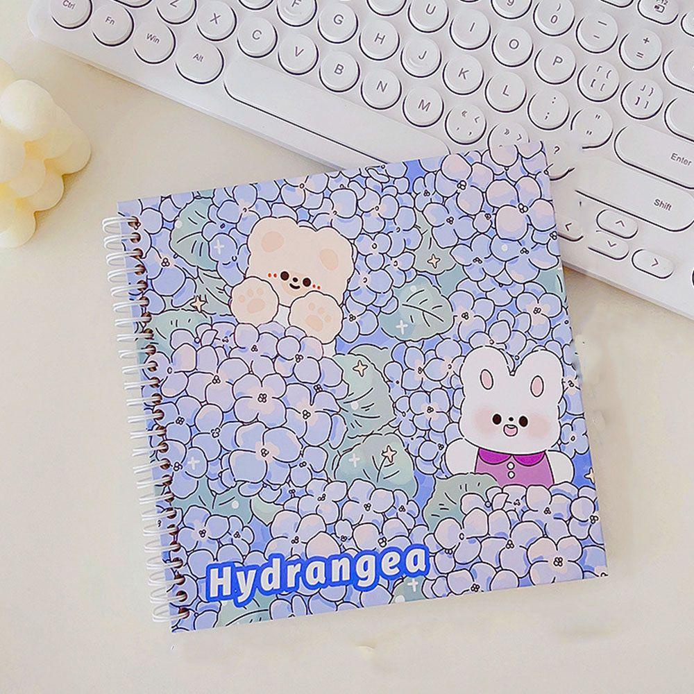 [Elegan] Kartun Spiral Notebook Grid Paper Portable Diary Notepad Tangan Akun Perlengkapan Sekolah Jurnal Buku Jadwal Buku