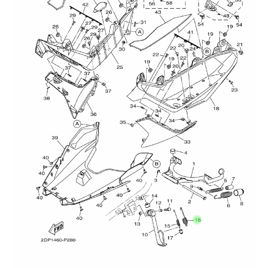 SPRING PER STANDAR 1 SAMPING NMAX N MAX LAMA OLD ORIGINAL YGP 90506-26810