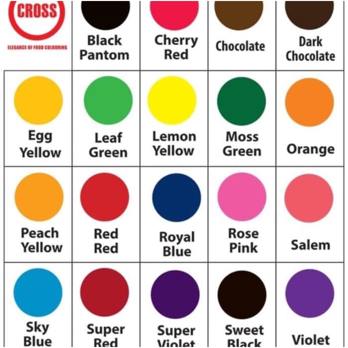 

Bahan Kue | Cross Food Coloring Set (18 Warna 20Ml) Pewarna Makanan Oil Based Cair Kualitas Terbaik