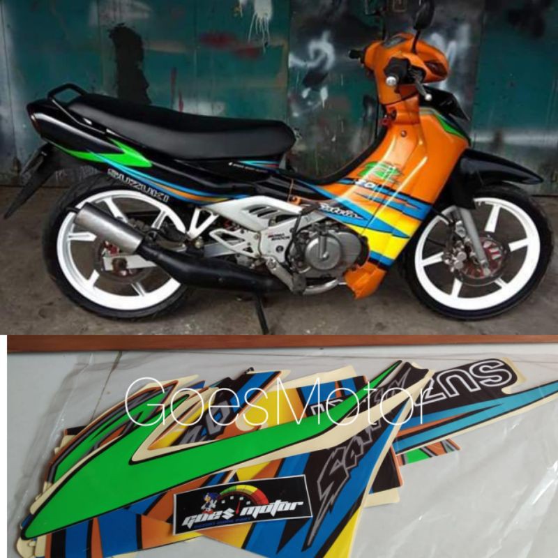 striping satria lumba orange hitam ajs