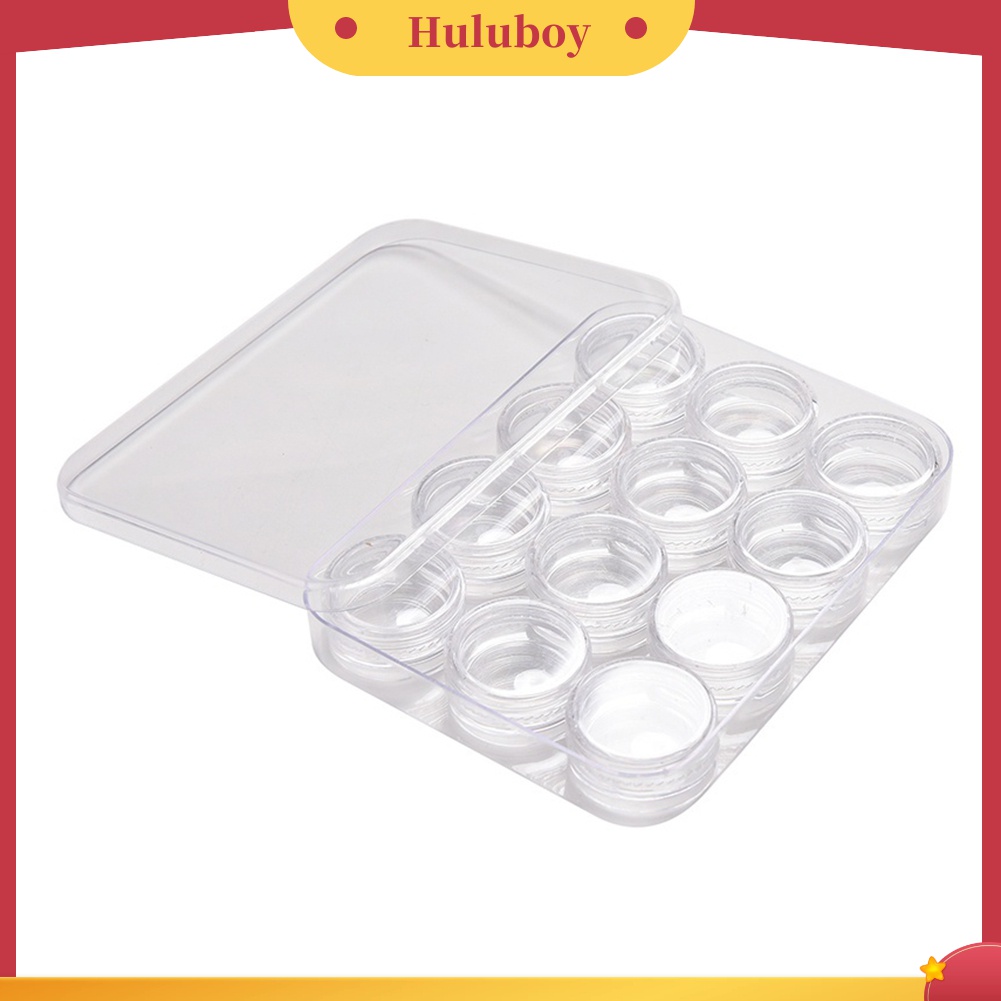 Huluboy Huluboy♡ Kotak Tempat Menyimpan Perhiasan Bunga Kering Model Transparan Dengan 12 Kisi