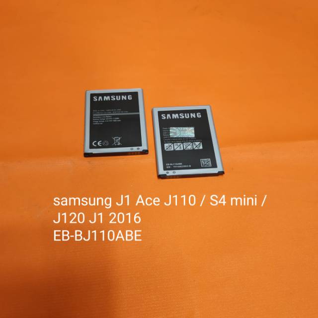 Baterai Samsung J1 Ace J110 . S4 mini i9190 . J1 2016 J1 mini EB-BJ110ABE battery batre baterei