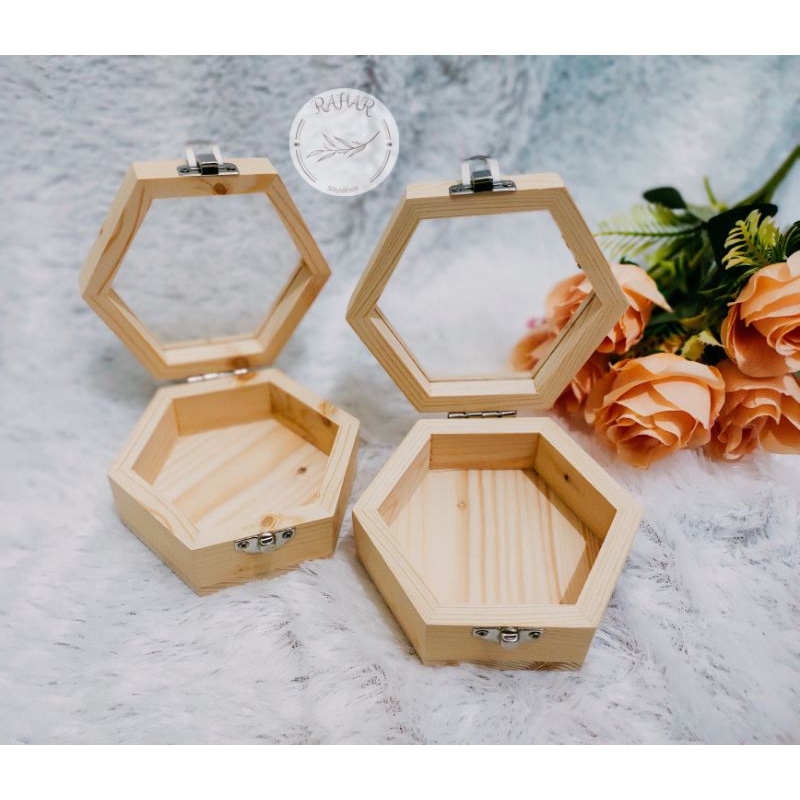 Ring Box / Kotak cincin kayu jati belanda