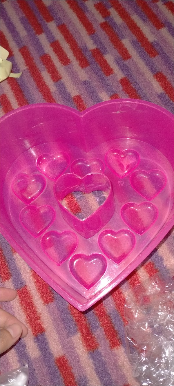 Cetakan Puding Plastik Love Art 3206 Green Line Jelly Agar Coklat Bento Cake Kue Bolu Hati Valentine