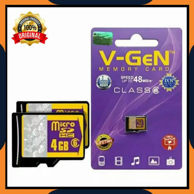 MMC V-GEN / MemoriCard 4Gb V-Gen Class 6 Memory Card