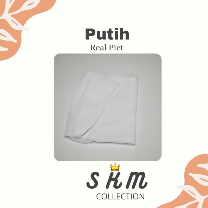 khimar instan LV ceruty beby doll premium hijab/ jilbab / kerudung LV ceruty dua layer premium-Putih