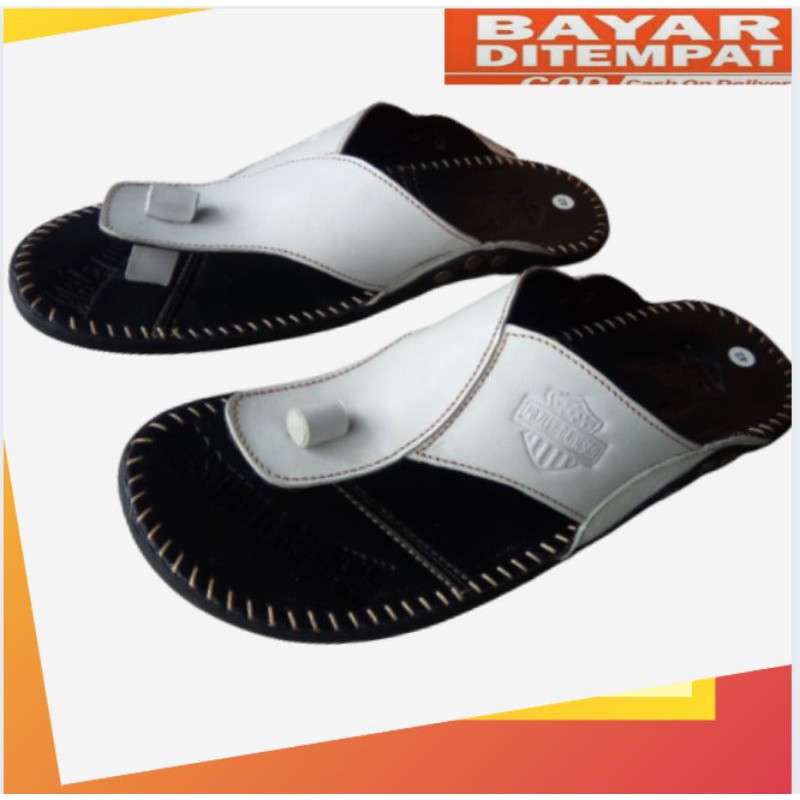 Sandal Kulit Pria asli Harley Davidson