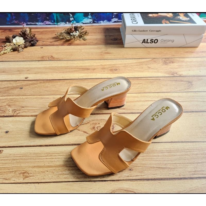 ABBUSHOES  ML 22 Sandal hak tahu wanita terbaru 5cm 36/40