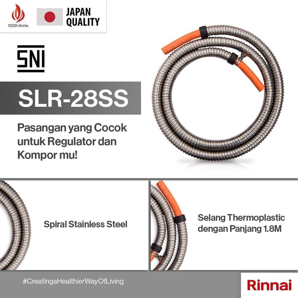 Rinnai Selang Gas SLR-28 SS/SLR-28SS