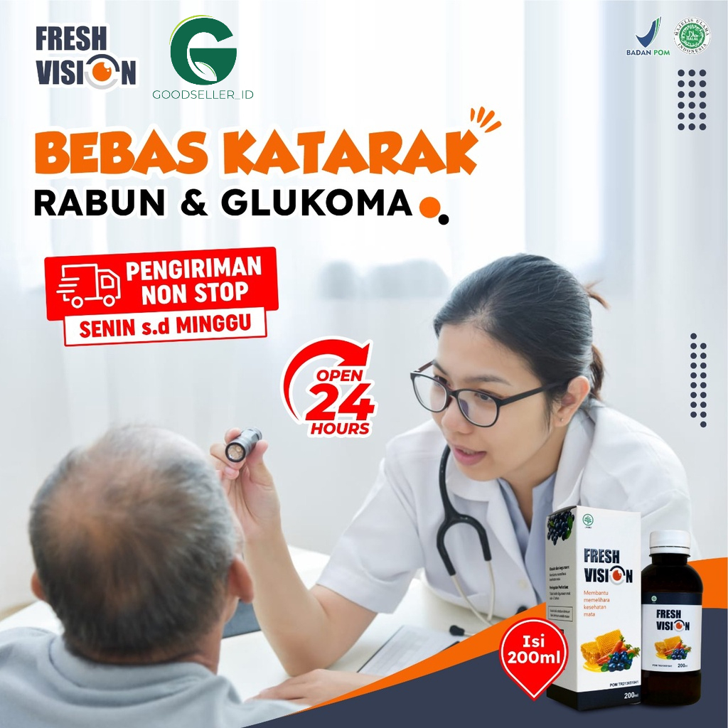 Madu Fresh Vision - 100% Original Cegah Katarak Suplemen Kesehatan Mata Kurangi Mata Minus Mines Gatal Perih Kering &amp; Tajamkan Penglihatan Isi 200ml