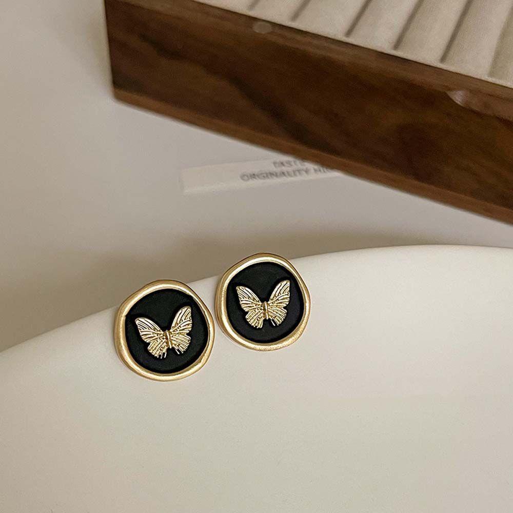 Mxbeauty Stud Earrings Lucu Elegan Temperamen Indah Retro Frosted Wanita Earrings