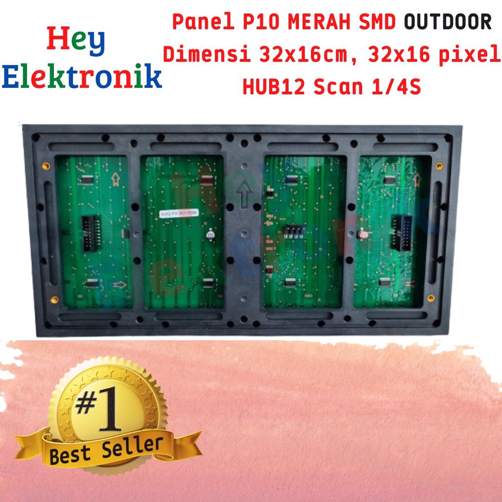 Panel Module model Led P10 Merah Outdoor SMD Running Text