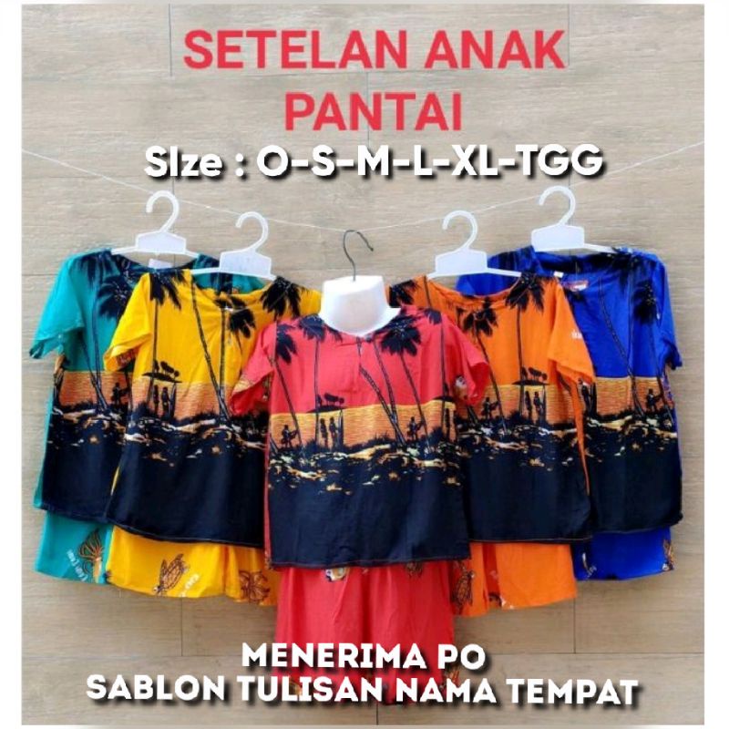 [SIZE EXTRA BESAR] PUSAT KULAKAN SETELAN BALI ANAK PANTAI CUMI BAHAN OKE BANGET-----&gt;&gt; LEHER KANCING DEPAN