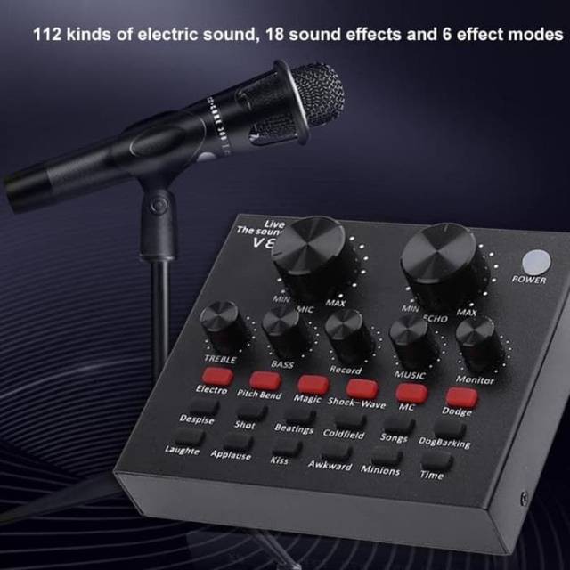 Soundcard Sound Card V8S Bluetooth Audio USB External Soundcard Live
Broadcast Microphone Headset V8