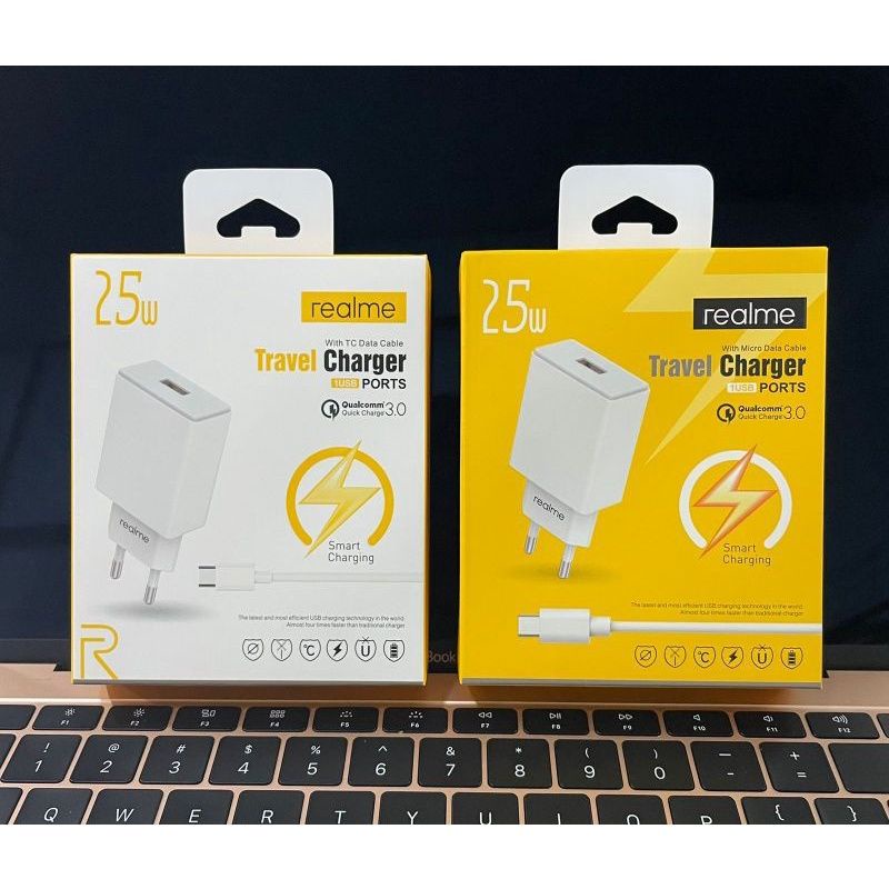 TRAVEL CHARGER REALME AK-778 ORIGINAL 100% MICRO &amp; TIPE-C PACKING IMPORT