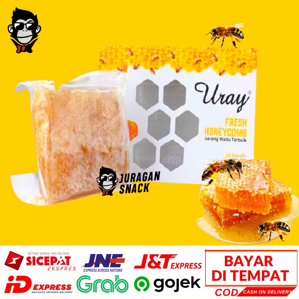 

MADU URAY HONEY COMB 350 g Makanan Minuman Sarapan Sarang Madu Hutan Murni Asli Uray 350 gram