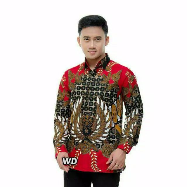 KEMEJA BATIK PRIA LENGAN PANJANG SIZE M L XL XXL BSWART Batik HRB026 kenango hem