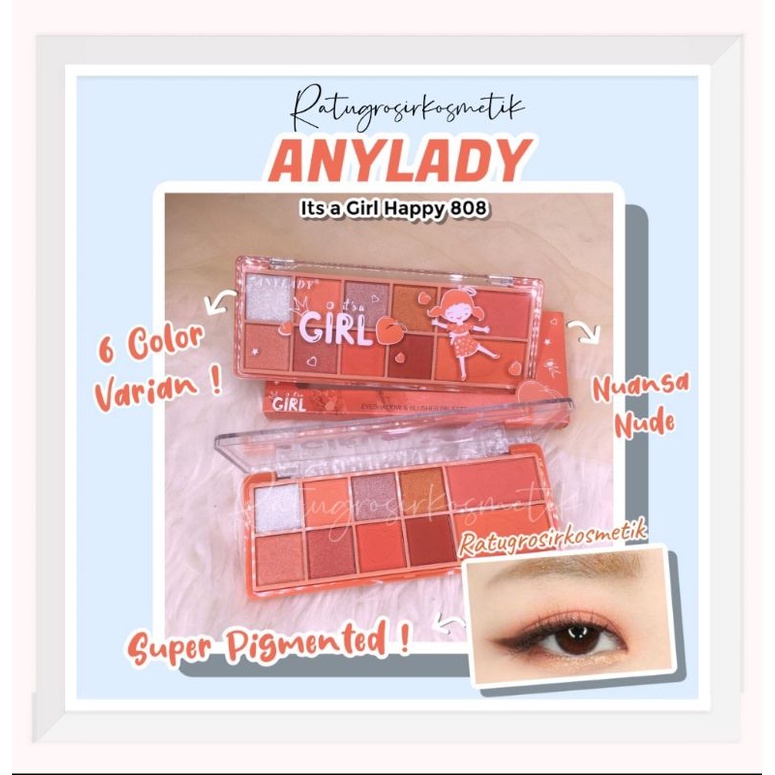 [ECER] EYESHADOW ANYLADY ITS A GIRL NO.808/SWEET GIRL NO.717B/BEAUTIFUL UNICORN NO.818