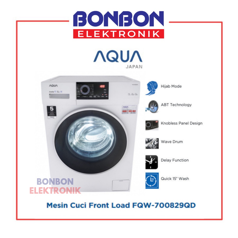 AQUA Mesin Cuci Front Loading 7KG FQW-700829QD / FQW 700829 QD