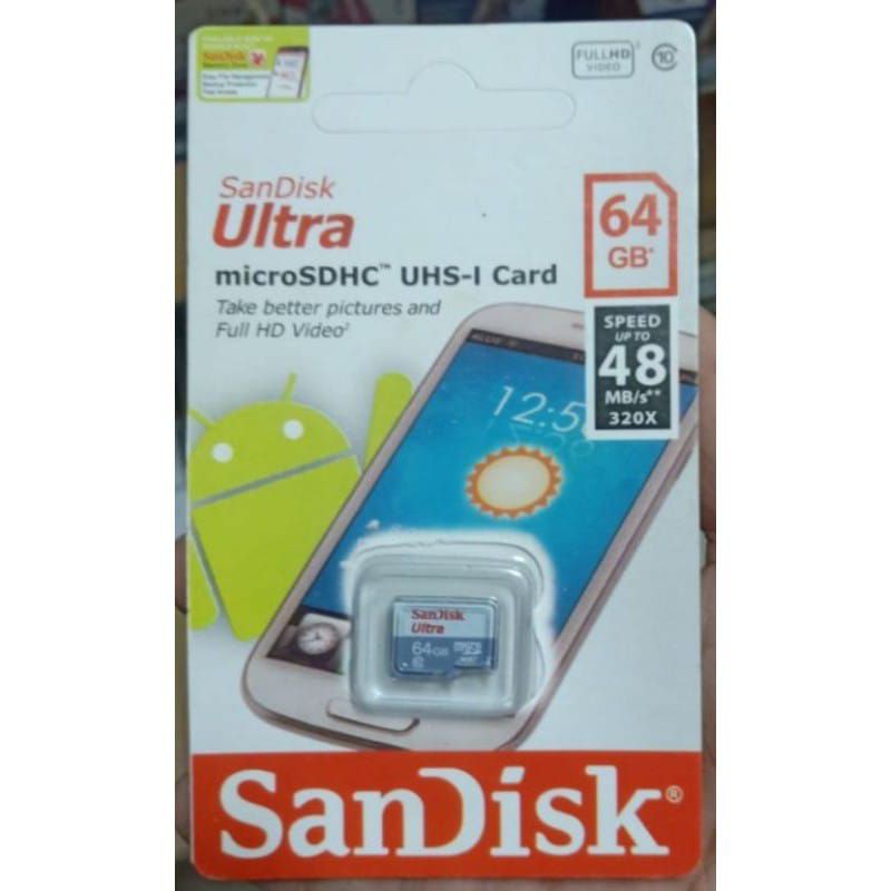 Memory Card Sandisk 64GB - Sandisk Ultra memori MICROSD Card