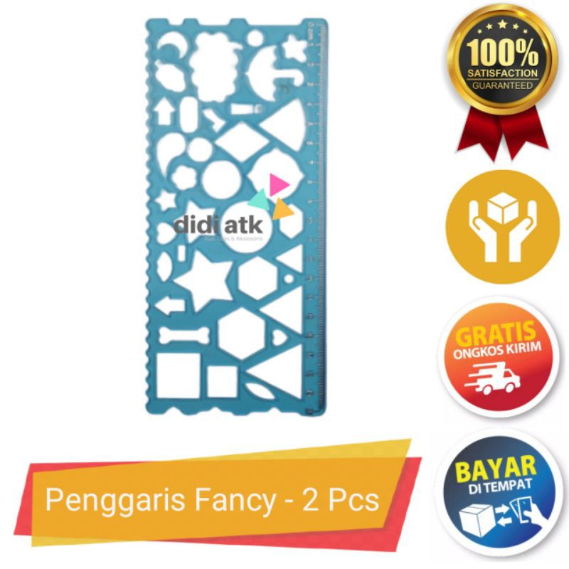 

Fancy Ruler MS - 1101 / Penggaris Bentuk Garisan Set Isi 2