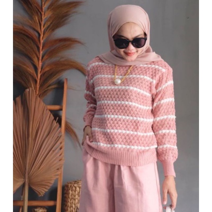 SN - Sweater Rajut ZIGGY TRIBAL || rajut nanas tebal